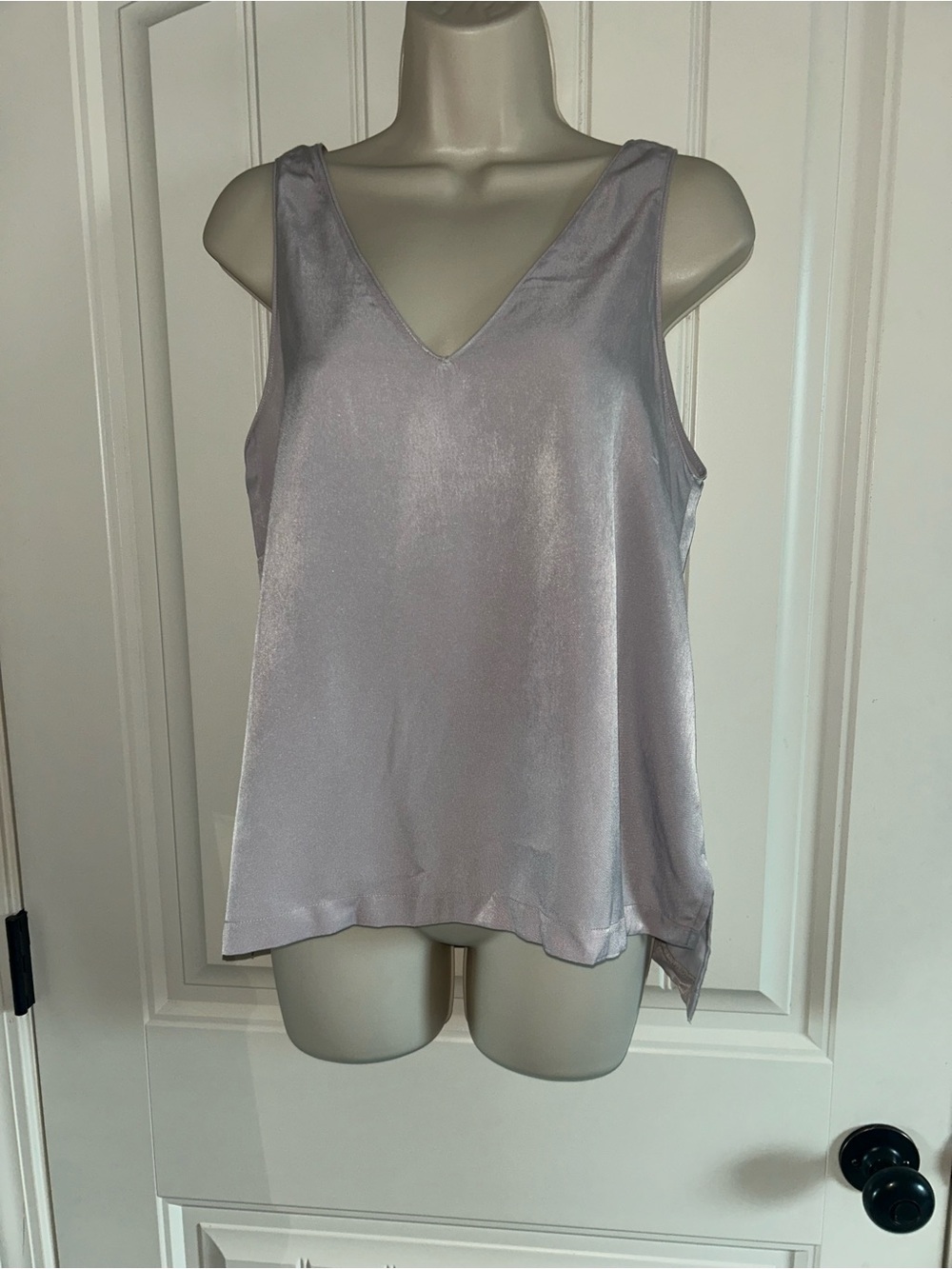 NEW Lush Satin V-Neck Camisole in Light Lavender Sz S